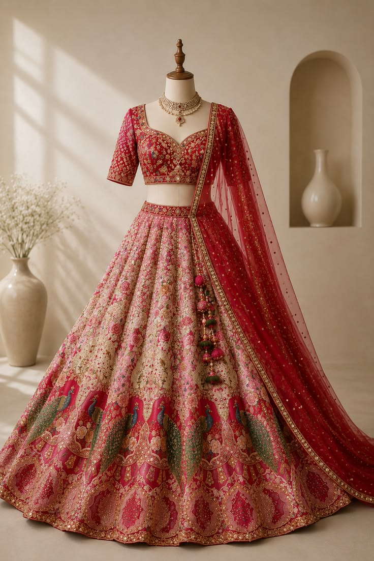 bridal lehenga fabric for hot weather
