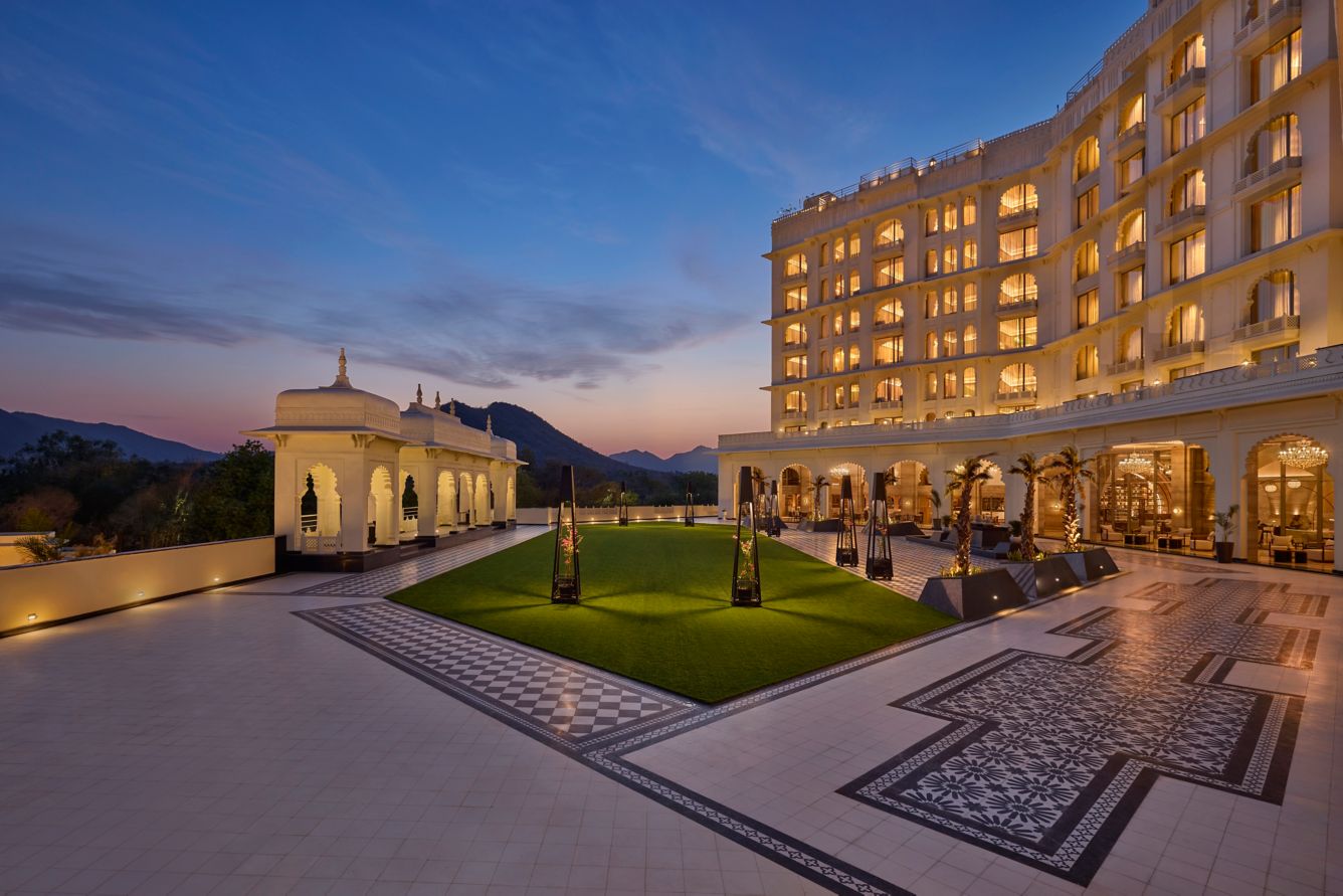 Udaipur Marriott Hotel wedding venue Udaipur — royal palace facade 
