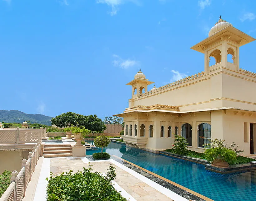 Oberoi Udaivilas wedding venue Udaipur — royal palace facade